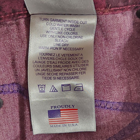 Not Your Daughters Jeans Size 12 Purple Black Snake Print Skinny Stretch - Picture 7 of 9